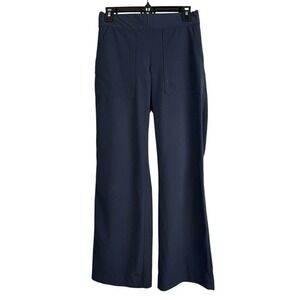 Athleta‎ Track Trouser Navy Blue Wide Leg Zip Pant 4